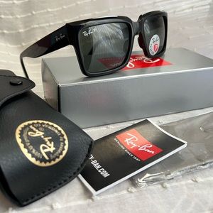 Ray-Ban NWB Inverness Black Green Polar Unisex sunglasses